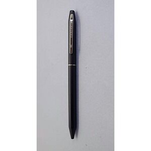 Vintage Chromatic Pen Black Matte Twist Ballpoint USA Pat Gold Trim